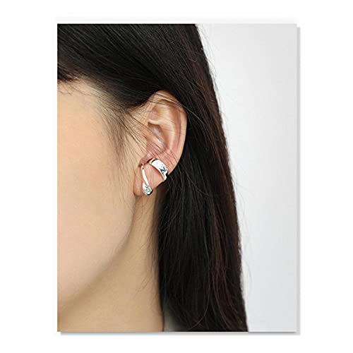 Pendientes de plata de ley 925 con estilo minimalista 2