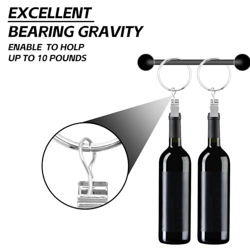 50 Pcs Curtain Hooks, 1.5 inch Solid Curtain Clips with Rings, Silver by CeAnGye - Image 3