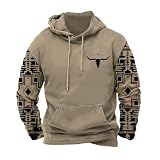 Hkdjaess Sudadera con estampado animal 3D de un solo color para hombre, sudadera estampada cómoda con capucha deportiva, sudadera térmica universal para hombre, camiseta transpirable con capucha para