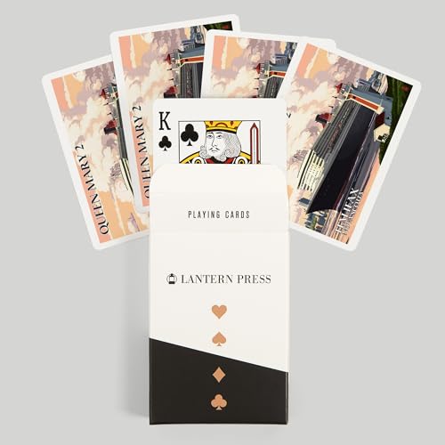 Lantern Press Baraja de Poker Queen Mary 2 52 cartas miniatura 6