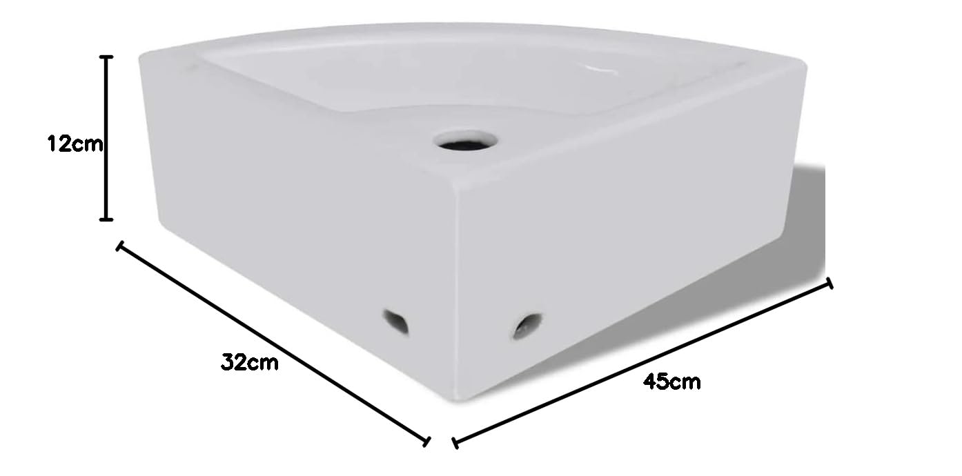 vidaXL Vasque à Poser Lave Main Céramique Lavabo Salle de Bain Salle d'Eau