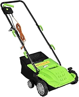 GiantexUK Electric Lawn Dethatcher, 2 In 1 Scarifier and Aerator with 40L Collection Bag and 3 Level Depth Adjustable, Yard Lawn Raker (Green)