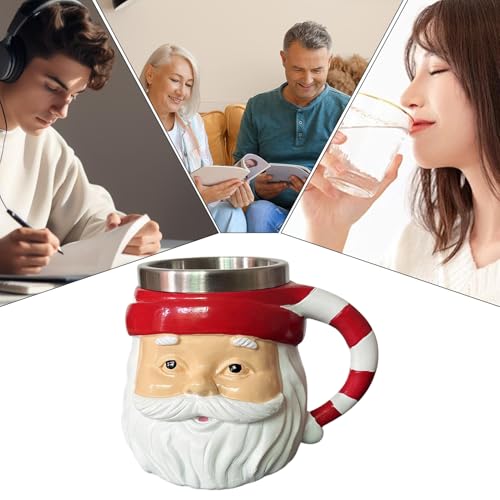 Vaso de Navidad Papá Noel anticaídas con interior de acero inoxidable de 250 ml 6