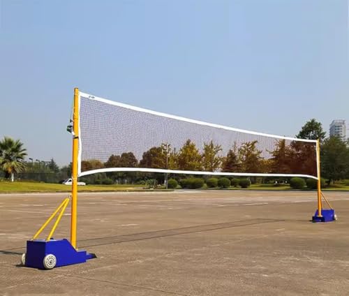 Image of BOSCO Portable Badminton Net Red Colour for Indoor & Outdoor Play | Adjustable Height & Easy Setup Net Stand for Training, Practice & Recreation