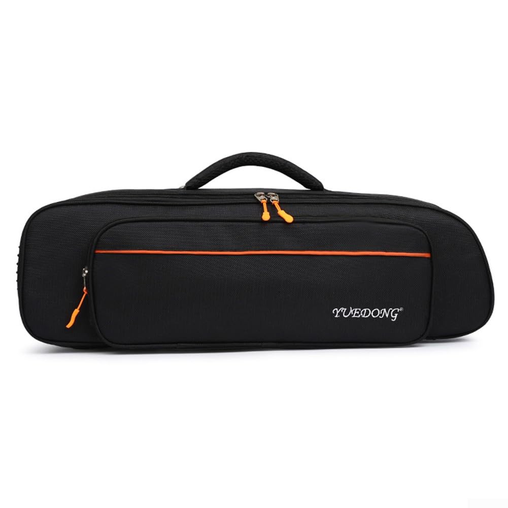 Sac à Dos de Transport pour Trompette, étui de Rangement Doux pour Accessoires d'instrument en Laiton avec poignée de Transport, Tissu Oxford résistant à l'eau, Noir (57 x 17 x 13 cm)
