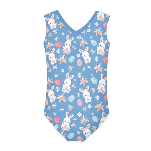 Image of Girls Cartoon Pattern One-Piece Swimsuits Sport Racer Swimwear Beach Bathing Suit, Size 5-14