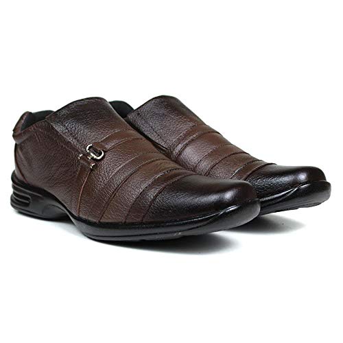 KIT Sapato Anti Stress Casual Masculino Confort + Cinto e Carteira Couro Cor:Marrom;Tamanho:41