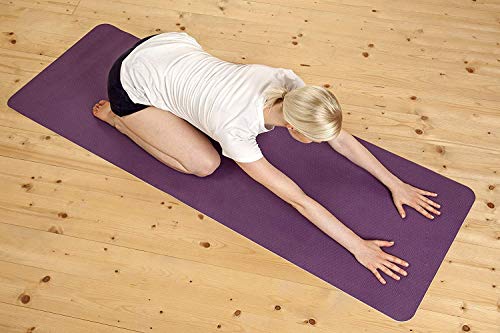 Image of IRIS Fitness Non Slip TPE Yoga Mat for Hot Yoga, Pilate , Gymnastics, Double Sided (72 inch x 24 inch x 6 mm, Purple White)