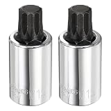 QUARKZMAN 2 Stück M14 Dreifach-Vierkant Nuss 1/2" Antrieb CR-V Stahl