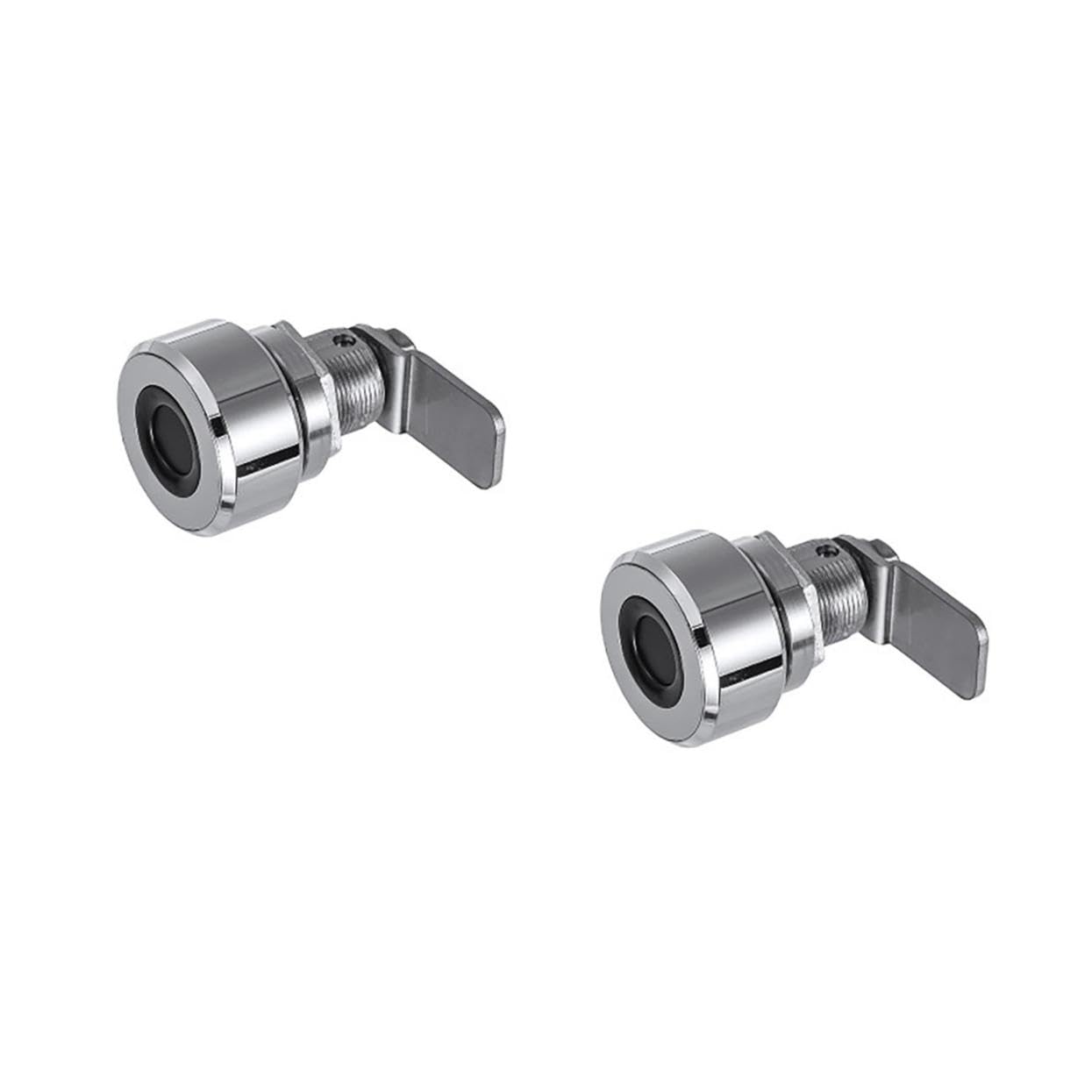 NUOBESTY 2 Stck. Schubladenschloss mit Fingerabdruck Möbelschloss Elektronische Schloss Intelligentes Schloss Fingerabdrucksperre Home-Office-Sperre Metall Material Silver