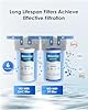 Waterdrop Whole House Water Filter System, with Carbon Filter and Sediment Filter, 5-Stage Filtration, Highly Reduce Lead, Chlorine, Odor and Taste, 2-Stage 5 Micron WD-WHF21-PG, 1" Inlet/Outlet