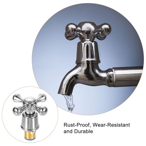 Poignées de robinet de douche en alliage argenté durable | Lot de 3 - 5