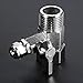 1PC Tee RO Feed Water Adapter 1/2'' to 1/4'' Faucet Water Filter Ball Valve Tap Connector Valve For Hardware Tools