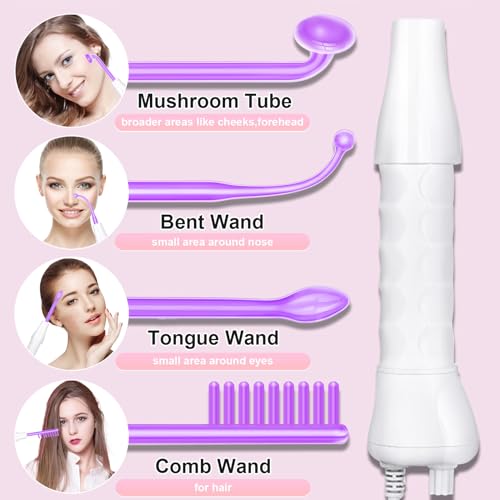 Yofuly High F-requency Face Wand with 4 Violet Beauty Stabs, Portable High F-requency Facial Machine - Image 2