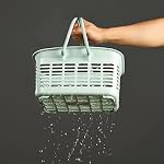 ALINK Plastic Shower Caddy Basket with Handle, Portable Organizer Storage Basket for College Dorm, Bathroom, Kitchen - Blue - Image 5