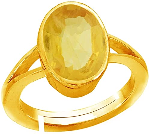 Bague saphir jaune naturel véritable pour remplacer les imitations par l'éclat du plaqué or