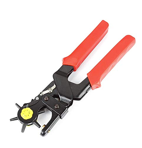 Image of Hetkrishi Heavy Rotary Leather Hole Punch Tool for Belts; Watch Bands; Dog Collars; Saddles; Fabric; DIY Home or Craft Projects (Multicolour) -6 Sizes Puncher