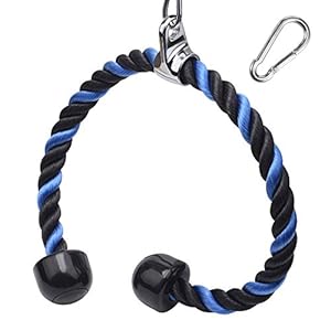 Triceps Rope 70cm/90cm Machine Attachment Cable Nylon Braided Heavy Duty Tricep Rope Cable Attachment for Fitness with Non-Slip HandlesTraining Multi Gym Fitness Workout,Biceps,Triceps,Gym or Home