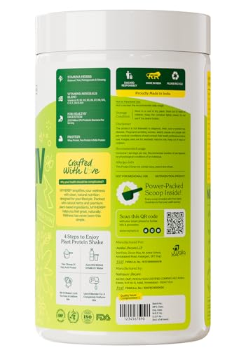 Image of MYHERB Daily Active | 36gm Protein (Whey+Pea Protein)|Stamina Supporting Hebrs Tulsi,Amla & 8 Herbs|Supports Everyday Nutrition,Bone Health & Immunity For Women (Chocolate, 900 g (Pack of 1))