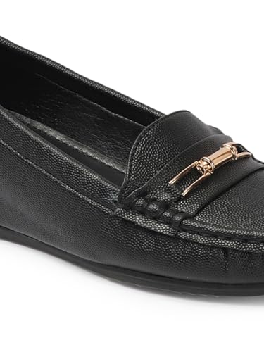 Image of Carlton London Women Comfortable and Stylish Flat Square Toe Slip On Fashion Loafer Shoes for Daily,Office, Casual and Formal Use