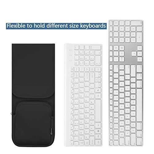 Case Star Keyboard Sleeve Travel Case Pouch For Full-Size Mechanical And Standard Gaming Esports Keyboards (Up To 18 Inches)-Padded Fluffy Lining Adjustable Height Neoprene Keyboard Bag Case (Black) #TOP5