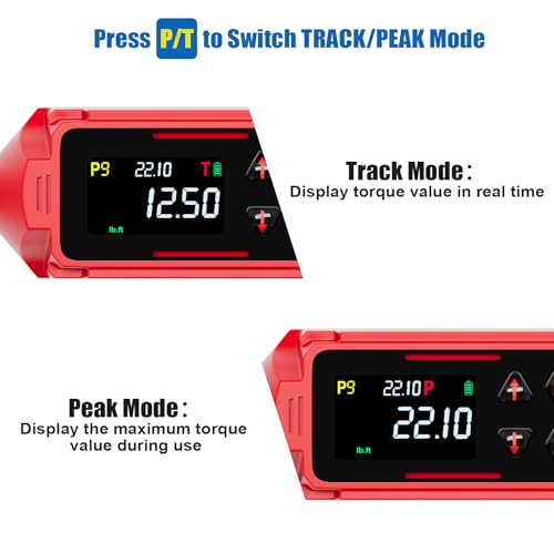 ANPUDS 1/4-Inch Drive Digital Torque Wrench, 0.33-22.1Ft.lbs/0.45-30Nm, Adjustable Electronic Torque Wrench Set with ±1% Accuracy, Vibration, Buzzer and LED Flash Notification for Bicycle, Bike