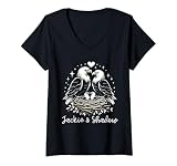 Womens Bald Eagles Jackie and Shadow Fan Club V-Neck T-Shirt