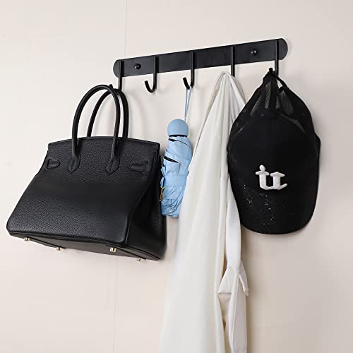 Encozy 2 Pack Coat Hooks Wall Mounted Heavy Duty Wall Coat Rack For Hanging (Heavy Duty Black 2Pc) #TOP6