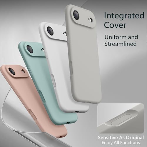 Image of FireNova Magnetic for iPhone Air Case, Compatible with MagSafe, [Integrated Silicone Camera Control Button] [Camera Protection] Microfiber Lining Phone Case for iPhone 17 Air, 6.5 inch, Natural Titanium