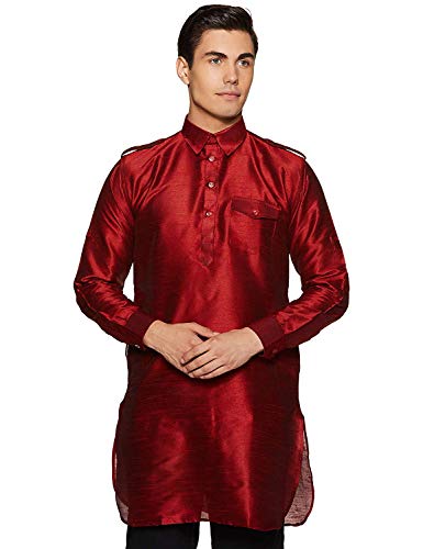 Pathani de mezcla de seda Royal Kurta confección premium masculina