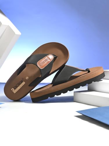 Image of Men's Cushioned Flip Flops | Soft Comfortable Thong Slippers for Everyday Wear | Lightweight Anti-Slip Casual Beach Sandals for Indoor Outdoor Use