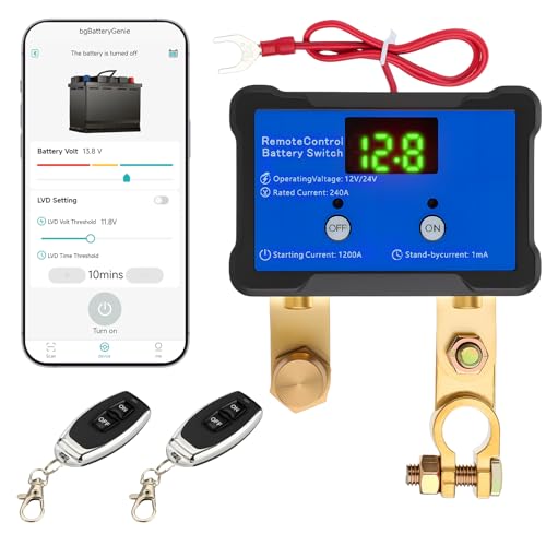 Phone App 12V 24V 36V Battery Disconnect Switch Car Kill
