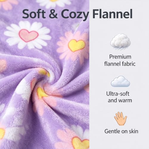 Image of Girls Soft Fleece Robes Plush Hooded Bathrobes Sleepwear for Kids 2-16 Years