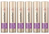 6x Wellaflex Fülle & Style Haarspray Bis zu 48 Stunden Ultra starker Halt Für volles,voluminöses Haar,Sanft zur Kopfhaut dermatologisch getestet Vegane Formel Haltegrad 5 * 250ml (6er Pack)