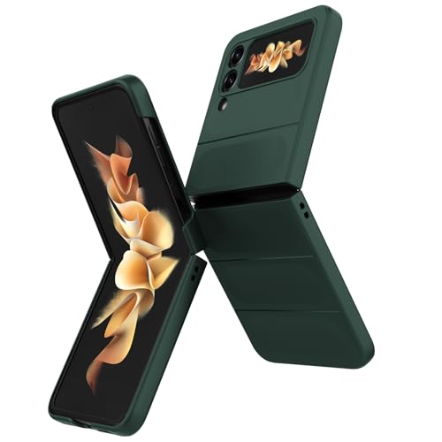 BonYonka Case for Samsung Galaxy Z Flip 3 Hard PC Slim Fit Bumper Case Anti-Scratch Shockproof Protective Phone Cover Green