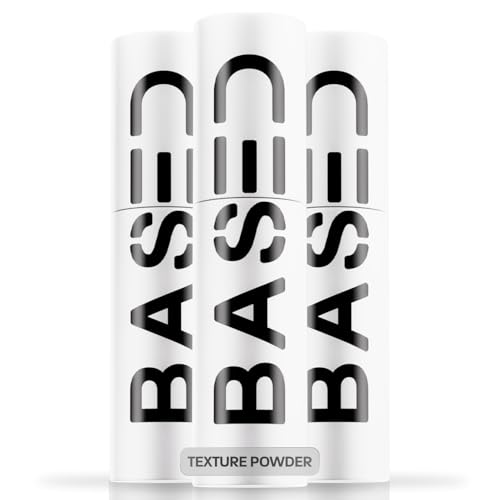 BASED Hair Texturizing Powder, Lightweight & Volumizing Hair Styling Powder with Matte Finish, Add Texture to Hair with Medium Hold, Best for Short to Medium Hair, (1.69oz Bottle, Pack of 3)