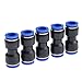 5pcs Pneumatic Straight Union Connectors Push In Fittings For Air Water Tube 12mm