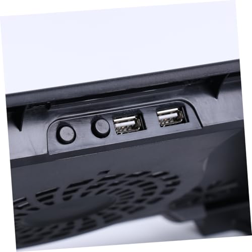 Base para laptop con 5 ventiladores y diseño antideslizante negro miniatura 4