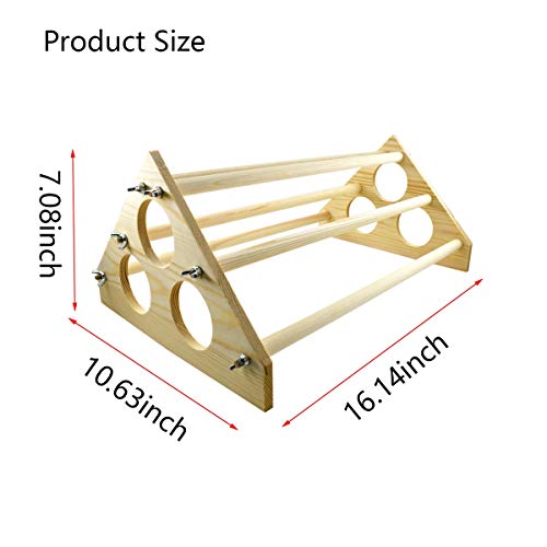Image of Chicken Perch Wood Stand with Holes Chick Stand Trainning Perch Hen Roost bar for Chicks Poultry Swing Jungle Gym Chicken Toy for Hens