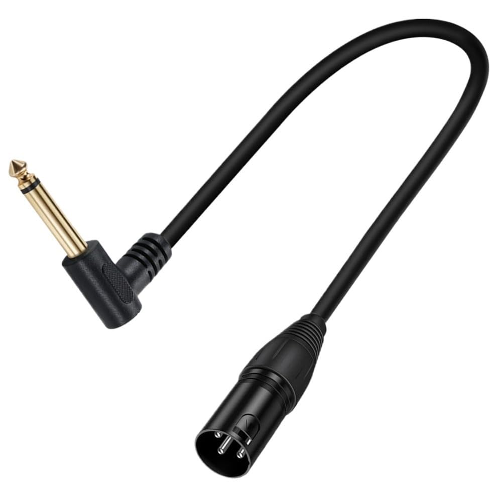 90 stopni kąt prosty 1/4 cala TRS do XLR męski zbalansowany kabel łączący sygnał ćwierć cala do XLR kabel krosowy 0,5 m (6,35 mm stereo żeński)