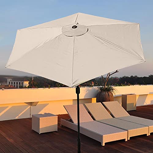 Iuibmi 10Ft Patio Umbrella Replacement Canopy 6 Ribs, Outdoor Umbrella Canopy With 6 Ribs Table Market Yard Umbrella Replacement Top Cover For Backyard Garden Beach (Canopy Only) (Green) #TOP3