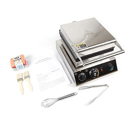 Waffeleisen, Edelstahl, antihaftbeschichtet, 3 Gitter, Taiyaki-Fisch-Waffelmaschine, kommerzielle LPG-Waffelbackmaschine, leicht zu reinigen, schnelles Kochen für zu Hause (Schwarz + Silber 4) – Bild 3