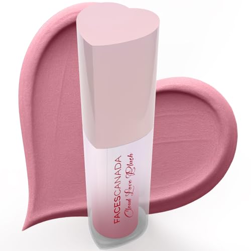 Image of FACES CANADA Cloud Love Liquid Blush - Love Potion 03, 5ml | Soft Rosy Look | Long Lasting | Blends Easily | Blurred Matte Effect | Lightweight | Natural Tint | Cushion Applicator | Niacinamide Infused