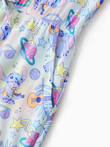 Image of Disney Princess Frozen Minnie Mouse Stitch Girls Romper With Pocket Sleeveless Jumpsuit One Piece Outfit For Toddlers & Kids