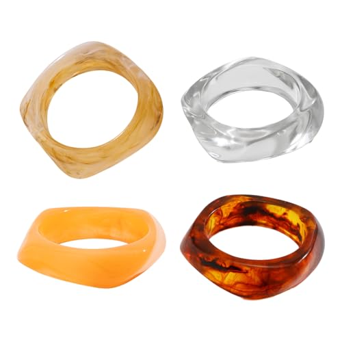 Bracelets en résine épaisse esthétiques et robustes lot vintage pour mode femme