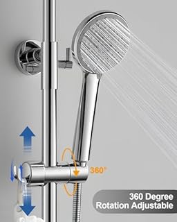 Supporto universale doccetta, supporto per soffione per asta saliscendi, supporto per doccia regolabile 16-27 mm, supporto per getto girevole a 360 gradi con 2 ganci, Supporto soffione doccia