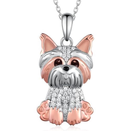 Collier Yorkshire double color pour femmes et amoureux des chiens