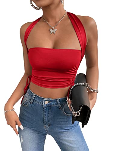 トップス theredthread S clip halter tops flare 41BkEpHumAL.jpg