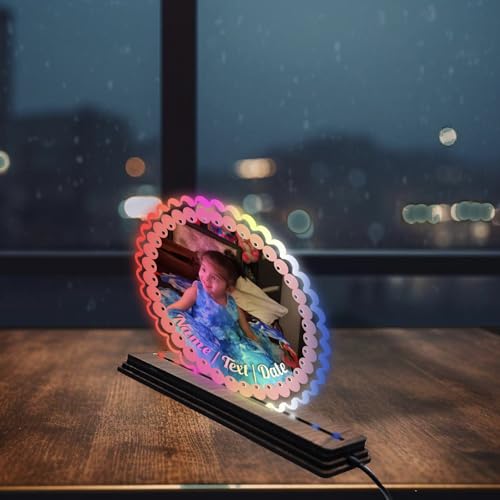 Image of Brown Cloud Personalized Name Photo LED Night Lamp Customized Gift for Men Women Husband Wife Girlfriend Boyfriend Birthday Marriage Anniversary Festivals Decoration(LED RBW NL AO 001)(D10)