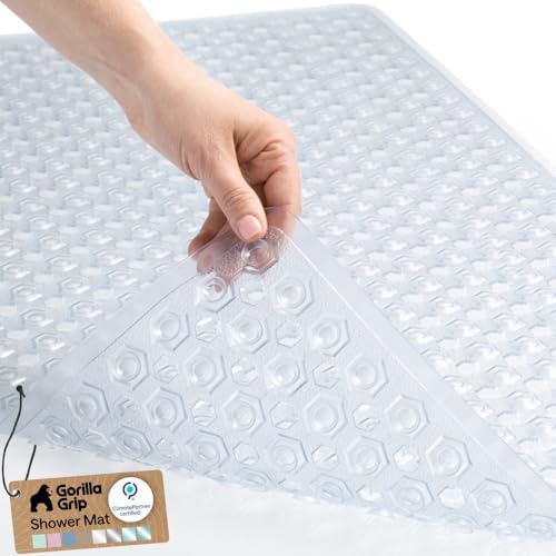 GORILLA GRIP Patented Bath Tub Shower Mat, Machine Washable Batht...